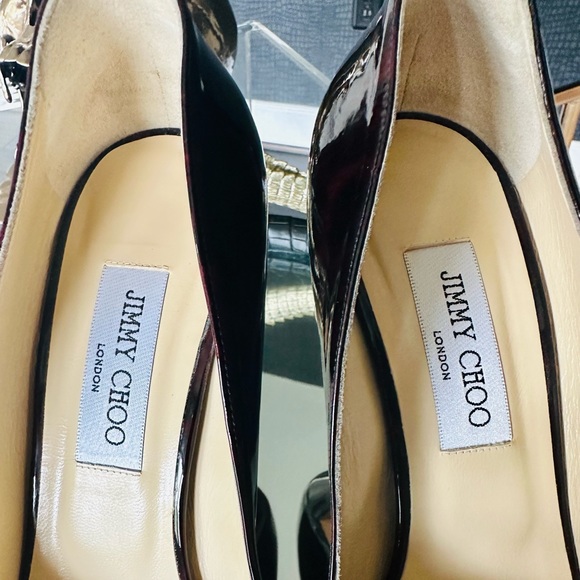 Jimmy Choo Tortoiseshell Peep Toe Pumps NWOB - Picture 4 of 8